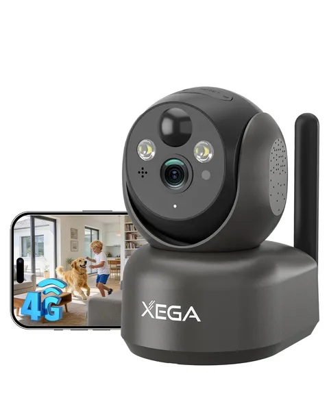 4G Cellular Security Camera Wireless, 2K Portable Battery Powered Cam