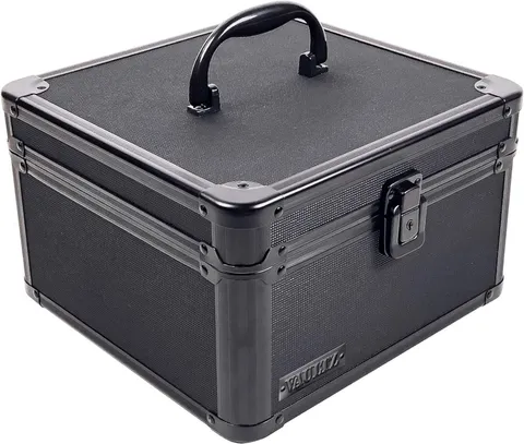 Portable Safe Box - 10 x 10 x 6.5 Inch Large Storage Box with Lock, Mesh Pocket