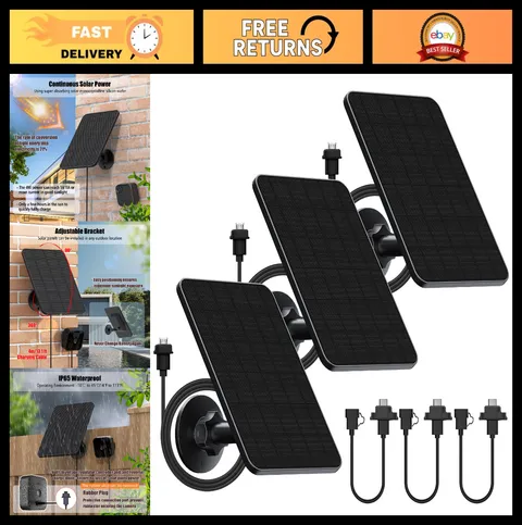3 Pack Solar Panels for Blink Outdoor 2K+ XT3/4 (3rd & 4th Gen) - Eco-Friendly P