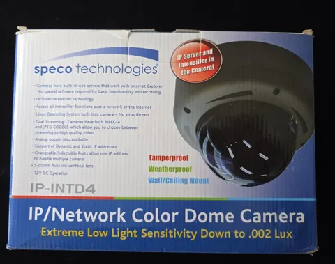 SPECO HT-INTD4 Intensifier Dome 5-50 Auto Day/Night Video Surveillance Camera