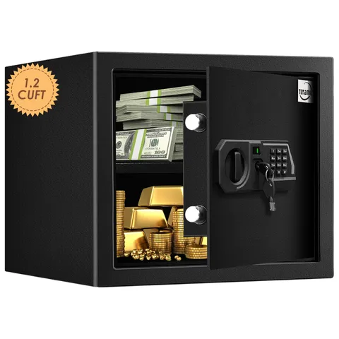 Fireproof Safe Box 1.2 Cuft Electronic Digital Security Box, Keypad Small Loc...