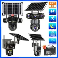 Outdoor Solar WIFI Camera Human Detection Night Vision Security Surveillance Cam