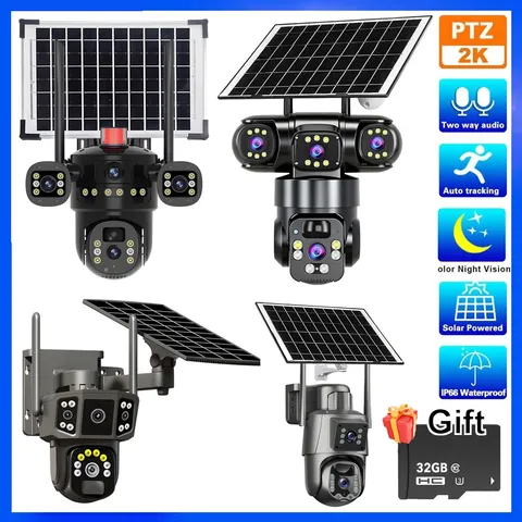 Outdoor Solar WIFI Camera Human Detection Night Vision Security Surveillance Cam