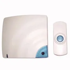 Tatco 57910 Battery Operated 1.38" x 0.75" x 3.5" Wireless Doorbell - Bone New