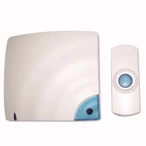 Tatco 57910 Battery Operated 1.38" x 0.75" x 3.5" Wireless Doorbell - Bone New