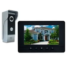 Wired Video Intercom System, 7 Inches Video Doorbell Door System, HD Kits Sup...