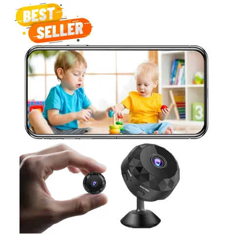 Compact 2K WiFi Mini Camera - Ideal for Indoor/Outdoor Security & Family Sharing