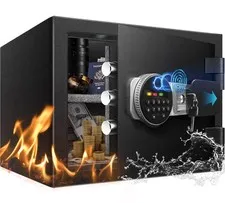 2.0 Cu Ft Fireproof Safe for Home, Safe Box with Biometric Fingerprint Lock, ...