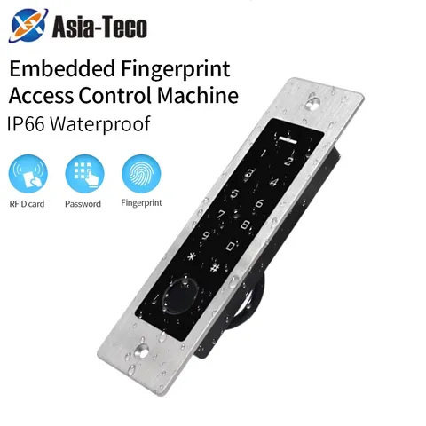 EF4 Waterproof Metal Fingerprint Access Control Keypad RFID 125Khz Embedded Desi