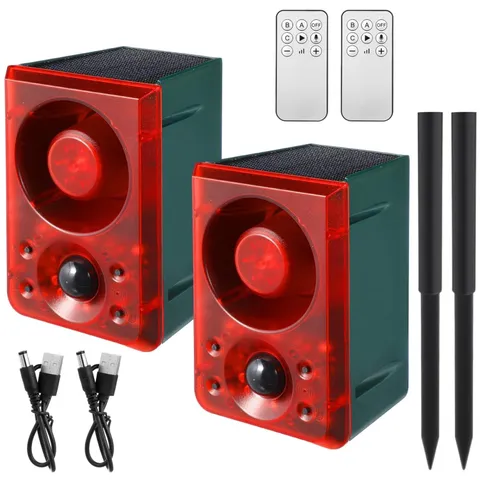 Outdoor Animal Deterrent Alarm - Solar Powered