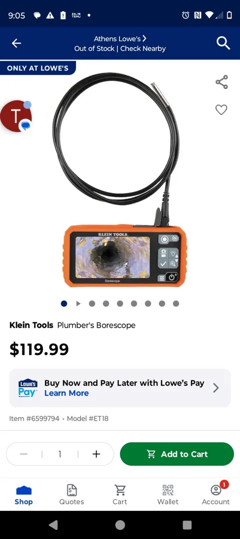 Digital Snake  Camera Adjustable Light 4in Screen Camera Video Internal Memory