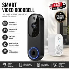 WiFi Ring Doorbell 1080P HD Security Camera Wireless Door Bell Camera With Chime