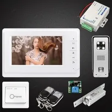7inch Wired Video Door Intercom System Electric Lock Supported for Home Security