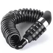 Cadenas A Combinaison 4 Chiffres pour Vélo Casque Moto Câble Acier Extensible