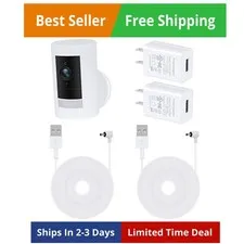 2Pack Power Adapter for Stick Up Cam Battery3rd Gen, with 30ft/9m Weatherproo...