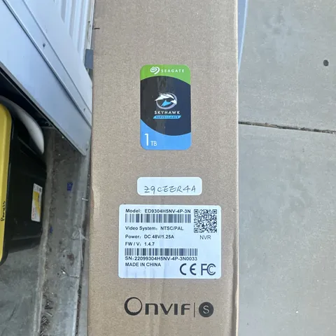 ED9304H5NV-4P-3N 4-Channel 2160p ONVIF NVR w/ 1TB HDD P2P Ethernet