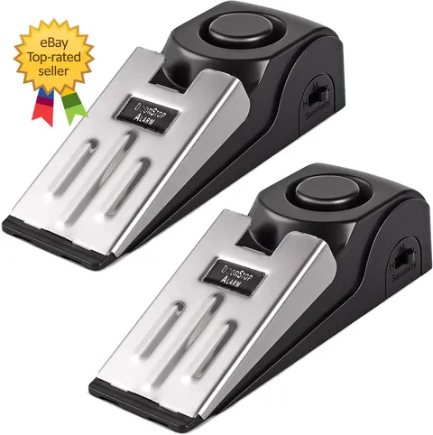 Door Stop Alarm Door Stopper Security for Home Travel Apartment with 120DB Siren