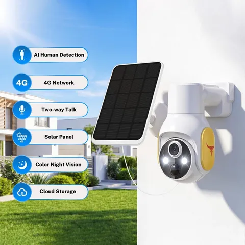 Camara De Seguridad Solar HD Wifi Inalambrica Con Vision Nocturna Para Exterior