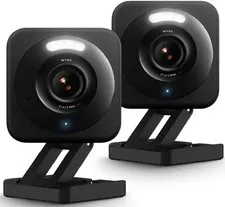 Smart 2-Pack 2.5K Security Cameras with Color Night Vision & Alexa Compatibility