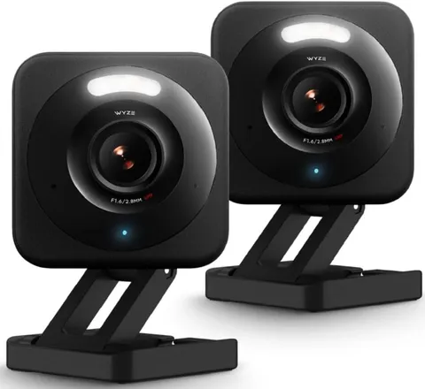 Smart 2-Pack 2.5K Security Cameras with Color Night Vision & Alexa Compatibility