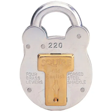 Squire 220 Old English Lock With Steel Case 38mm