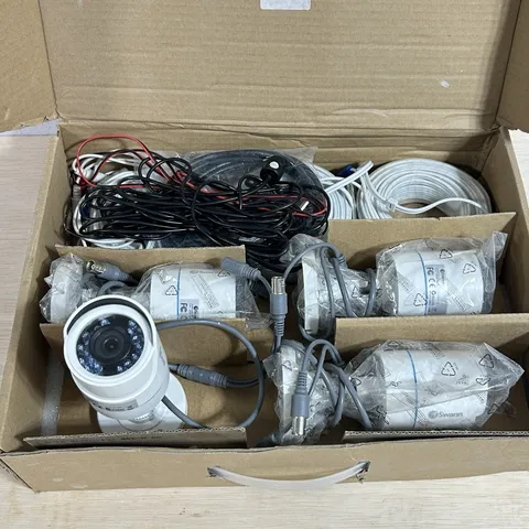 4 Swann SWPRO-HDCAM 720p Bullet White Cameras with Cables Open Box