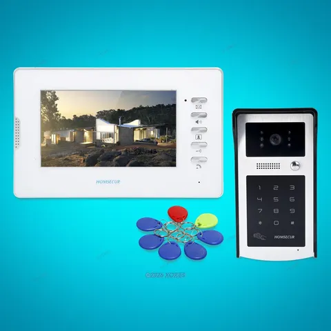 7inch Wired Video Door Entry Call System with IR Night Vision for Home Security