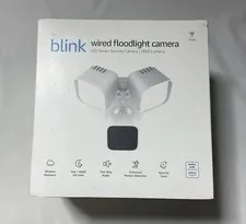 Blink Wired Floodlight Outdoor Smart Security Camera 2600 Lumens G9