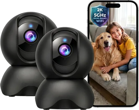 2K 5G Indoor Security Camera for Home, No Subscription AI Baby Monitor with Phon
