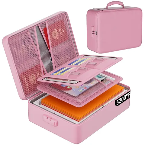 Portable Fireproof File Organizer, 5200°F, Waterproof