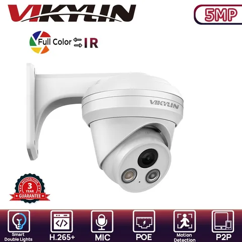 VIKYLIN C52 Dual lens Color light 5MP Surveillance Camera Mount Onvif NDAA Lot
