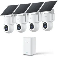 aosu SolarCam D1 Max 4-Cam Kit, 4K Solar Security Cameras Wireless Outdoor, 3...