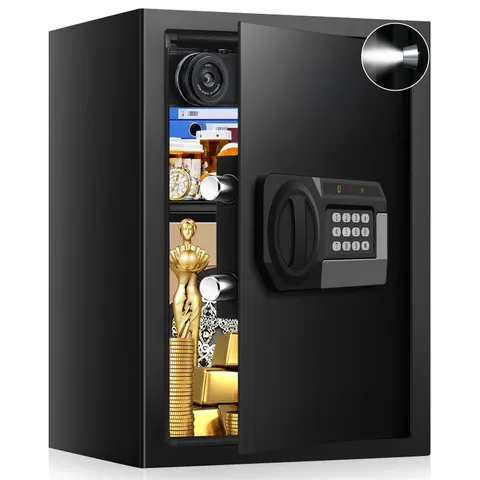 Large Fireproof & Waterproof Home Safe 3.3 Cuft with Digital Keypad & Key Lock,