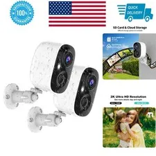 Tziarp Wireless Security Cameras 2K Outdoor Indoor, AI Motion Detection