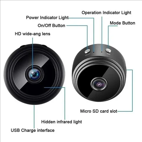 A9 Mini WiFi Camera HD 720P Smart Home Security IP Monitor Wireless Remote App