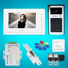 7inch Hands-free Video Door Entry Call System Electric Strike Lock Set Included