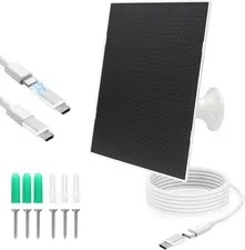 4W Waterproof Solar Panel Charger for Outdoor Security Cameras - 22% Efficiency