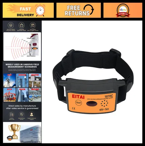 Wearable Voltage Alarm Detector 40V-1kV Non-Contact Induction Sound Light Alert