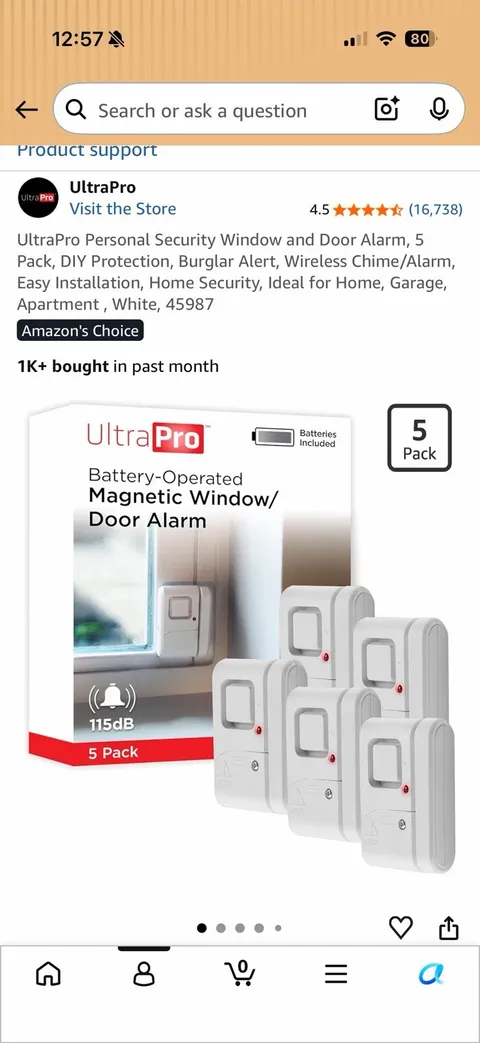2x UltraPro Window/Door Alarm 5-Packs Home Security Alerts New (10 Total)