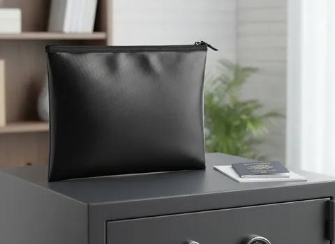 Fireproof Document Money Bag, Waterproof Zipper Pouch, 10" x 13.5"