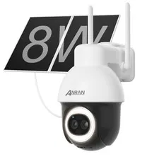 24/7 Recording Solar Security Camera Outdoor, AOV 5MP WiFi Wireless Cameras w...