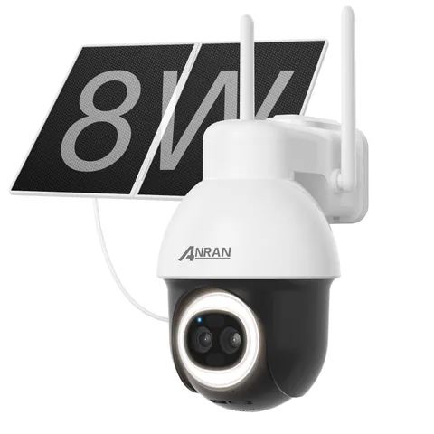 24/7 Recording Solar Security Camera Outdoor, AOV 5MP WiFi Wireless Cameras w...