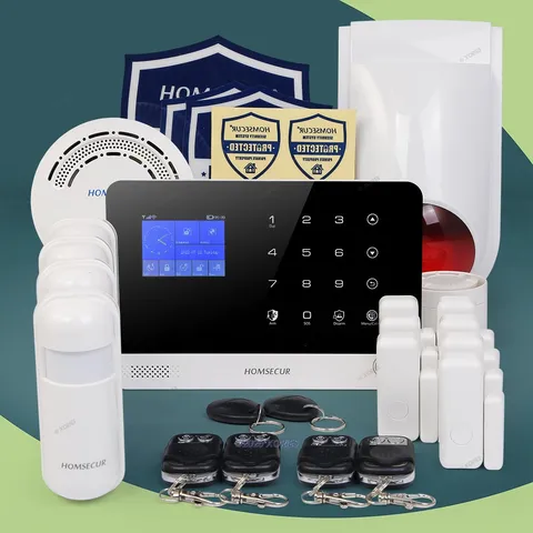 HOMSECUR Wireless WIFI 4G 2G RFID LCD Home Alarm System
