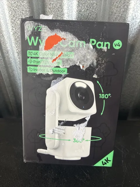 Wyze Cam Pan v4 4K UHD Indoor/Outdoor Plug-In Pan & Tilt Security Camera