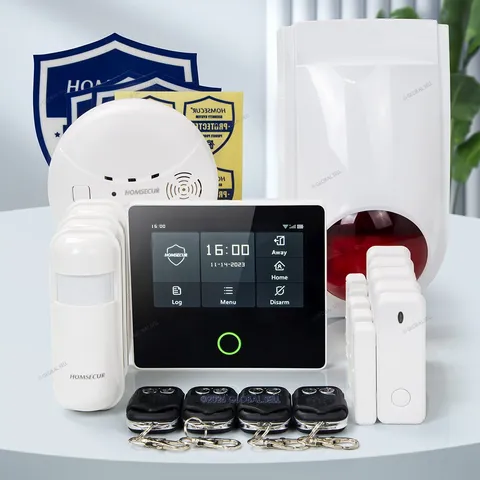 HOMSECUR Wireless WIFI 4G 2G LCD Home House 4.3" Alarm System+PIR+5*Door Sensor