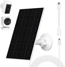 4W Solar Panel for WYZE Camera, USB-C & Micro USB Adapter, 9.8Ft Cable, IP66 Wat