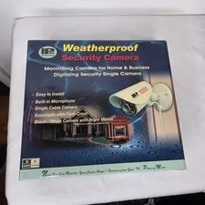 Chinesium IP56 Weatherproof B&W Security Camera Wired w/ Night Vision Audio NIB