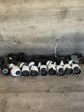Lot of 9x OUTDOOR Security Cameras Bundle With Wires