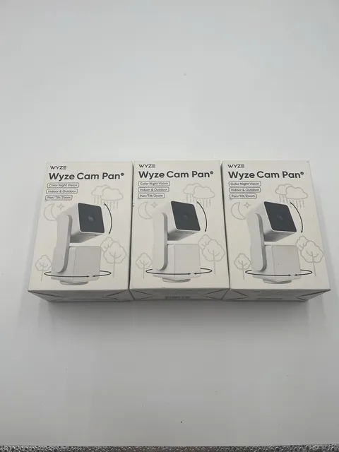 Lot Of Three Wyze Cam Pan v3 Indoor/Outdoor IP65 1080P 360° Pan/Tilt/Zoom Wi-Fi