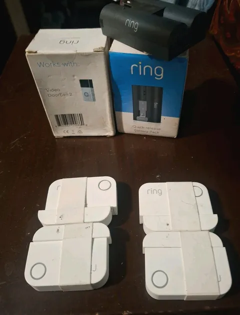 Ring Doorbell (3)Backup Batteries, (2) Sets of Motion Sensors (Open Box)